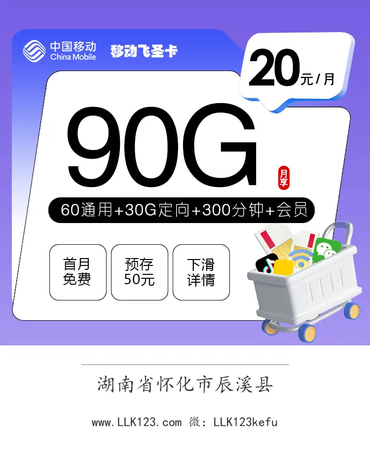 湖南省怀化市辰溪县移动飞圣卡【20元90G+300分钟+会员】-图1 https://img.llk123.com/ka-upload/2141/202512204312232141.webp