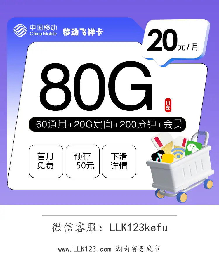 湖南省娄底市移动飞祥卡(20元80G+200分钟)-图1 https://img.llk123.com/ka-upload/2319/202601304313012319.webp
